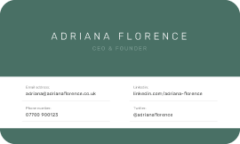 Rounded corner business card