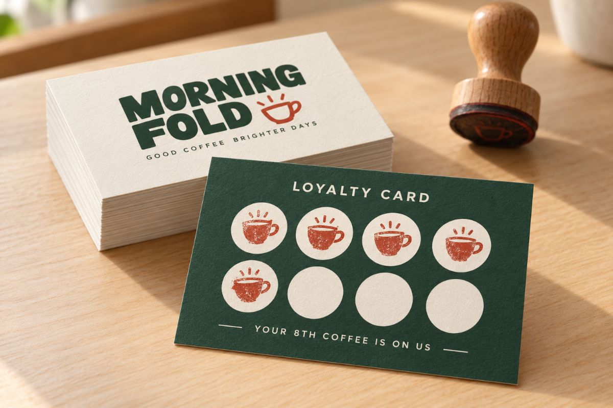 Loyalty card with reward discount stamps