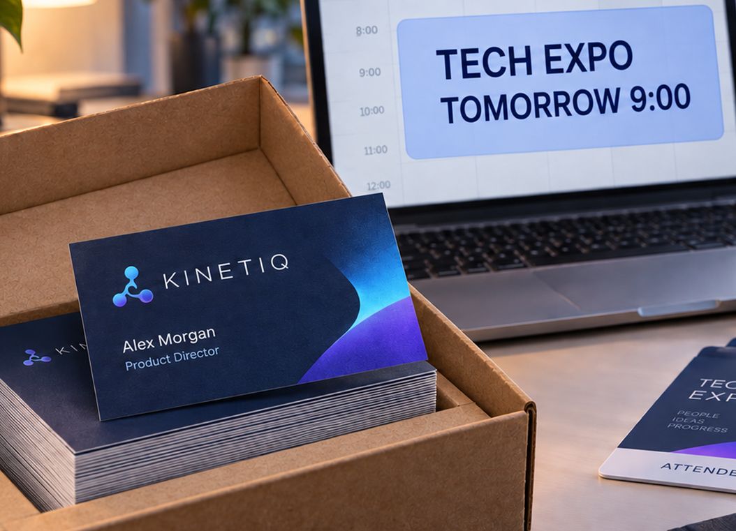 Next day business cards on 450gsm silk
