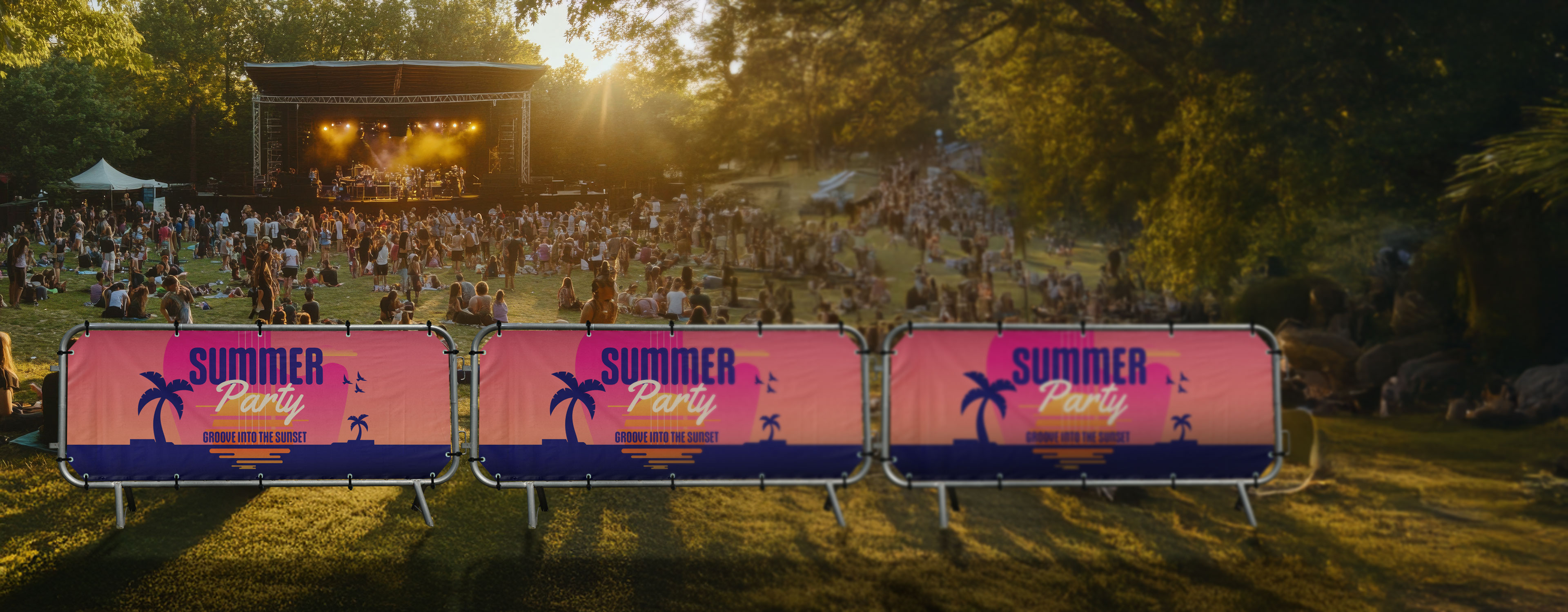 Crowd Barrier Banners, Safety Covers on Fences | instantprint
