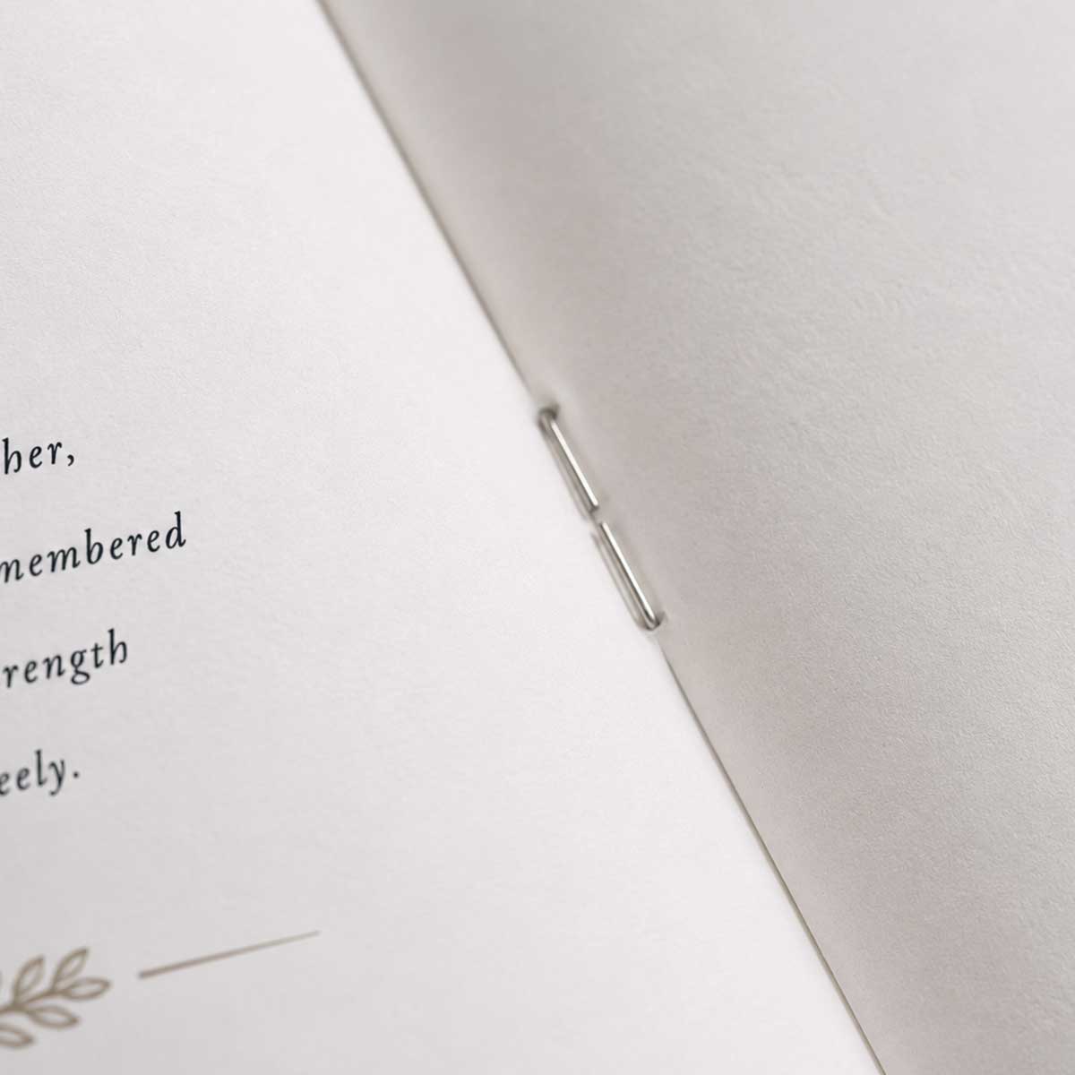 Stapled Booklet Close Up