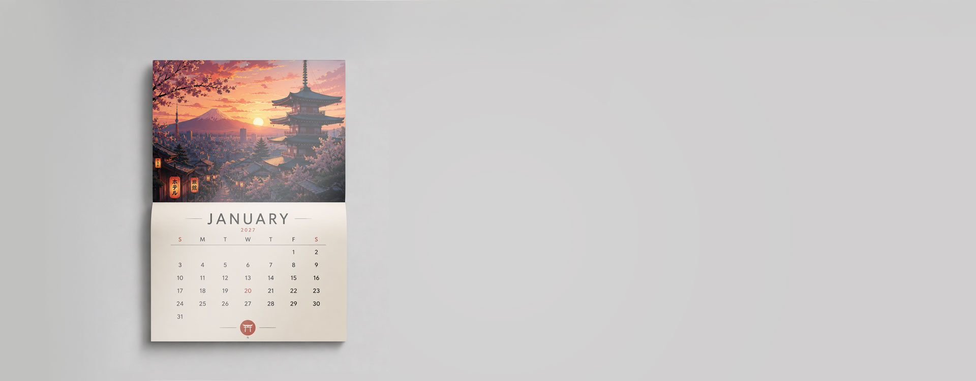 2027 Stapled Wall Calendar, A4 Personalised Calendar | instantprint