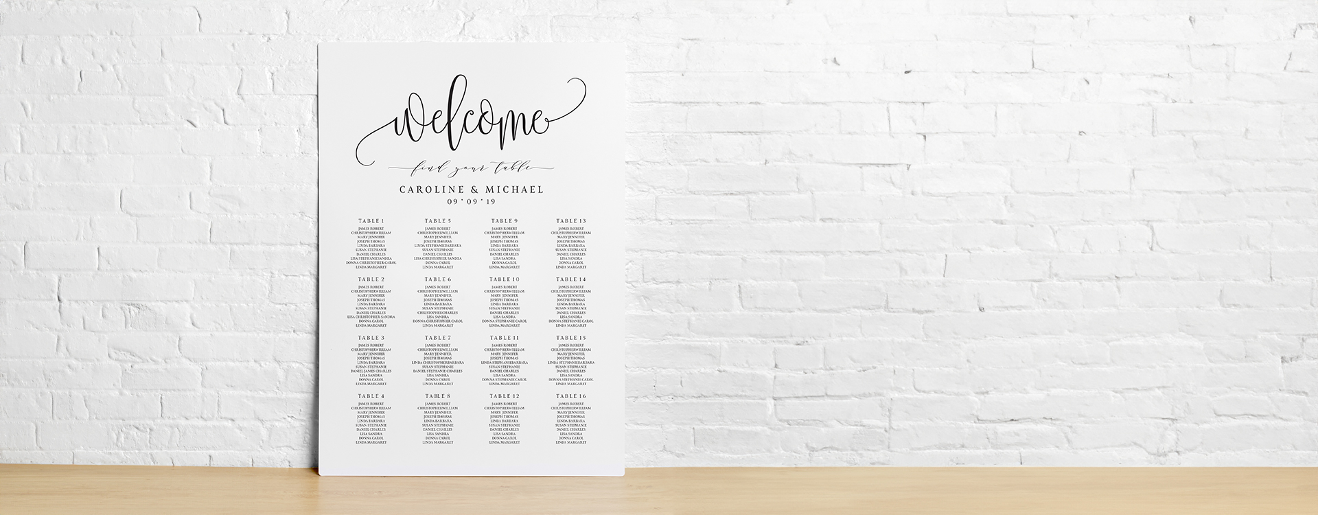 Wedding Signs, Table Plans & Seating Plans, Print Personalised Wedding Signs UK | instantprint